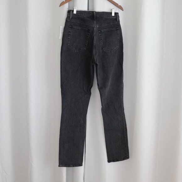Abercrombie & Fitch Crossover Ultra High Rise 90s Straight Black Jean Sz 28/6 - Picture 3 of 6